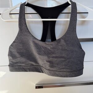 lululemon athletica Charcoal Heather Racerback Sports Bra